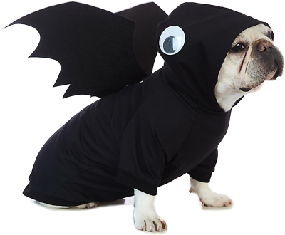 #ad Dog Halloween Costumes Funny Halloween Dog Bat Hoodies Pet Clothes for Dogs Cats $19.99