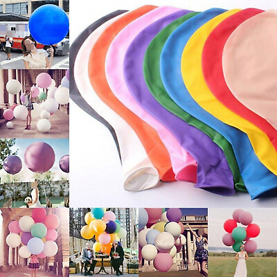 #ad 6Pcs 36quot;Inch Large Giant Big Latex Balloons Birthday Party Wedding Various Color $10.22