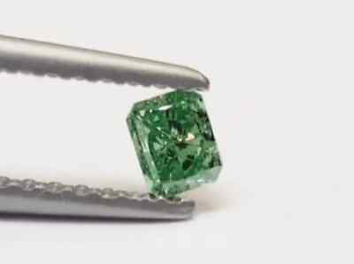 #ad 5ct Natural Diamond radiant green Color Cut D Grade VVS1 Free Gift $250.00