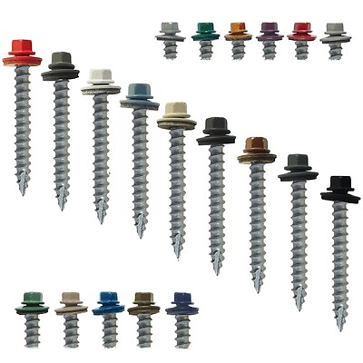 #ad #14 x 2quot; METAL ROOFING SCREWS: Colored Roofing and Siding Sheet Metal Screws $46.95