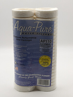 #ad Genuine Aqua Pure AP110 Whole House Water Filters 2 PACK Hot Or Cold Free Ship. $29.95