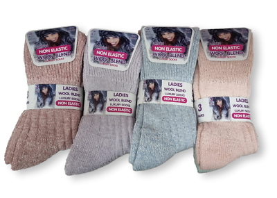 #ad Ladies Non Elastic Wool Blend Thermal Diabetic Boot Socks Thick Warm UK 4 7 GBP 20.99