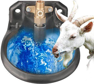 #ad Goat Waterer Sheep Water Livestock Bowl with Copper Valve Automatic Horse Farm $19.21