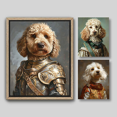 #ad A Set of 3 Prints Labradoodle in Royal Costume Funny Pet Portraits A001A $140.00
