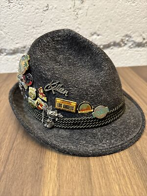 #ad Vintage Alpine Salzburg Austria Oktoberfest Austrian Felt Hat w Pins Feather 7 $149.98