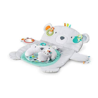 #ad Bright Starts Tummy Time Prop amp; Play Baby Activity Mat NEW IN BOX Grey Bear $23.50