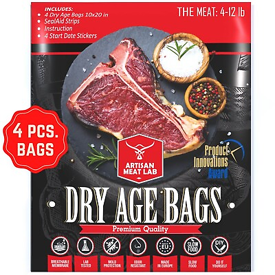 #ad Dry Aging Bag steaks KIT make home easily amp; safely 4 pcs. bags 10x20 in 25x50 cm $24.80