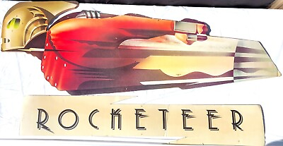 #ad RARE 1991 Disney’s The ROCKETEER Movie Lobby Cutout Standee Hanging Figure Ad $199.00