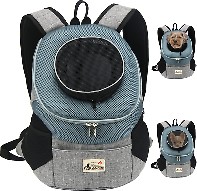 #ad Pet Dog Carrier Backpack Adjustable Breathable Front Pack Head Out Removable Des $43.86