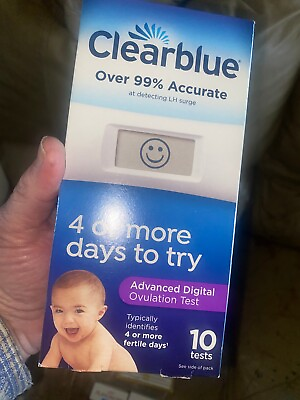 #ad Clearblue Advanced Digital Ovulation Test. Identifies 4Fertile Days. 10 Tests $15.95