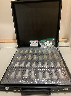 #ad NWOT Radicaln White Green Handmade 15” High Quality Onyx Marble Chess Set w Case $125.00
