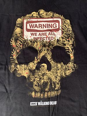 #ad THE WALKING DEAD WARNING WE ARE ALL INFECTED XL Black SLEEVELESS TANK SHIRT NWT $19.99