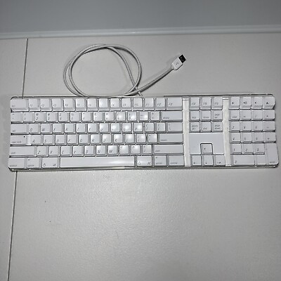#ad Apple Keyboard Mac White A1048 USB 2003 2 Port Hub EMC 1944 TESTED $21.00