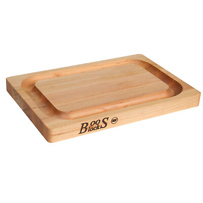 #ad John Boos Chop N Slice Wood Cutting Board with Juice Groove Maple $41.95