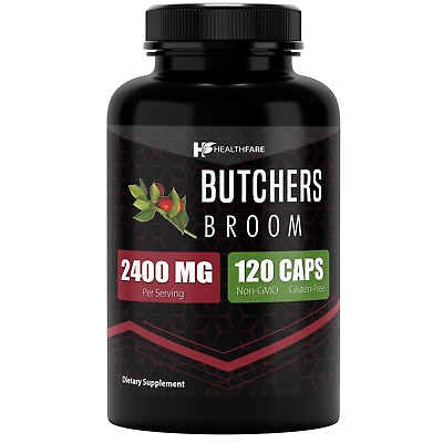 #ad #ad Healthfare Butchers Broom Capsules 2400mg 120 Count Supports Blood $13.99