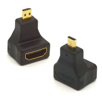 #ad Micro HDMI Adapter 270 Deg Angled Micro HDMI Male to HDMI Female Connector S... $16.65