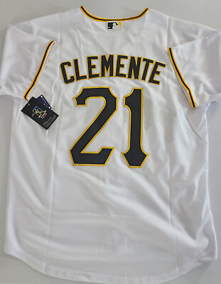 #ad Stitched Pirates Jersey #21 Roberto Clemente Color White Size SMLXL2XL *NEW* $49.99