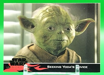 #ad SEEKING YODA#x27;S ADVICE Star Wars 2005 REVENGE THE SITH Card TCG Topps Rare #38 $11.70