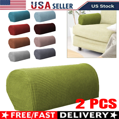 #ad 2 Universal Chair Arm Protector Cover Sofa Couch Armchair Covers Armrest Stretch $4.88