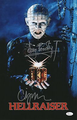 #ad Clive Barker and Doug Bradley Signed 11x17 Picture Hellraiser Autograph Photo JS $299.99