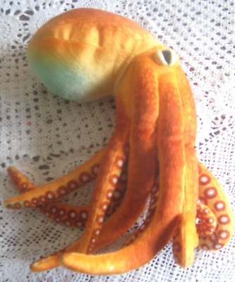 #ad Gorgeous Big Plush OCTOPUS Bright Orange Colours 40cm Tall New without Tags AU $13.95