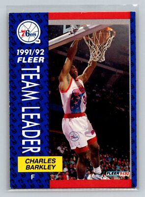 #ad 1991 92 Fleer Team Leader #391 Charles Barkley Philadelphia 76ers $1.57