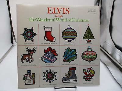 #ad ELVIS PRESLEY The Wonderful World Of Christmas LP Record Ultrasonic Clean VG $33.96