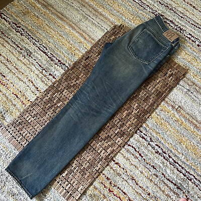 #ad RRL Double RL Ralph Lauren Blue Denim Jeans 34x32 Tag 34x33 Measured $134.95