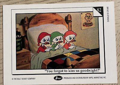 #ad Disney COLLECTOR CARDS Card #082 YOU FORGOT TO KISS US GOODNIGHT IMPEL 1991 $5.99