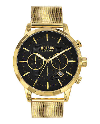 #ad Versus Versace Mens Eugene Gold 46mm Bracelet Fashion Watch $170.00