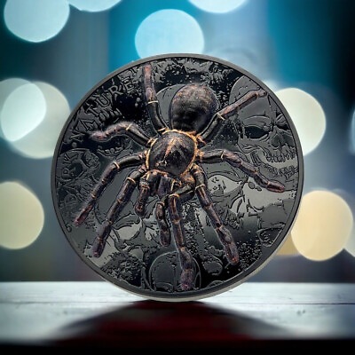 #ad 2023 Palau Thai Bird Spider Silver Coin Dark Nature 2023 3 oz Black Proof $10 $399.00