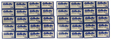 #ad Gillette Silver Blue Double Edge Razor Blades 200 Blades Made in Russia $25.99