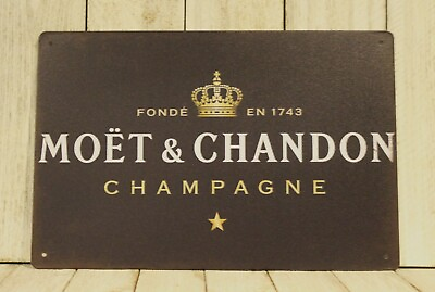 #ad Moet amp; Chandon Champagne Tin Sign Metal Poster Wine Bar Pub Liquor Store XZ $10.97