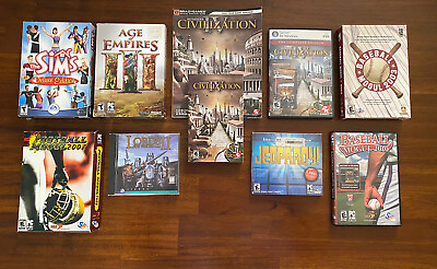 #ad PC Game Lot x8 Games Civilization IV Age of Empires III amp; 6 More $29.93