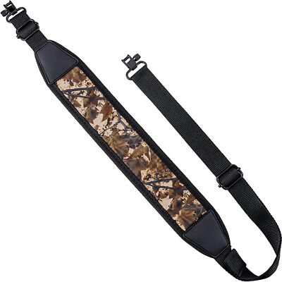#ad Two Point Camouflage Rifle Gun Sling With Swivels Non slip Shoulder Pad Strap US $9.85