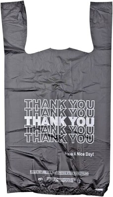 #ad Thank You Grocery Bags Plastic Shopping Bags SMALL BLACK 15quot;x8.5quot;x5.5quot; $27.99