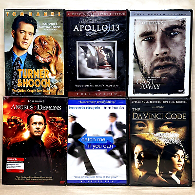 #ad Tom Hanks DVD Lot 6 Movies All NEW Apollo 13 Cast Away Turner amp; Hooch READ $19.99