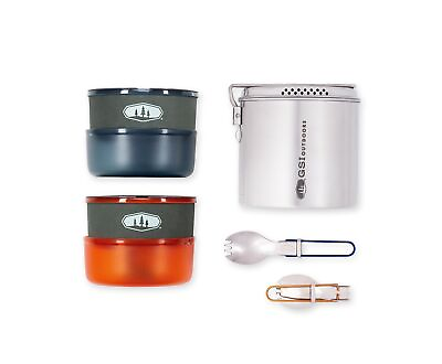 #ad GSI Outdoors Glacier Stainless Dualist I Backcountry Mess Kit 2 Person Campi... $77.99