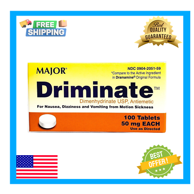 #ad Major Driminate for Motion Sickness Compare to Dramamine 100ct Exp 11 2024 $8.99