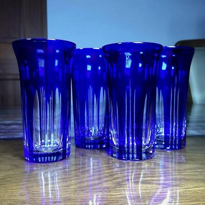 #ad Edo Kiriko Sake cup Beer Glass 4 Glasses $148.19