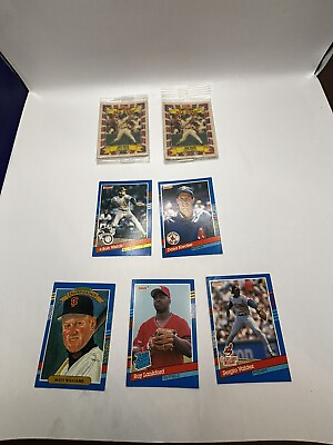 #ad Lot Of 7 Baseball Trading Cards Donruss Cards Bob Welch $11.00