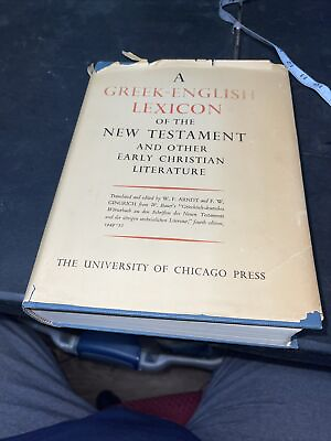 #ad Greek English Lexicon New Testament Early Christian Literature HC DJ 1956 $24.90