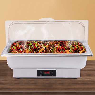 #ad 14L Large Capacity Electric Chafing Dish Temp Adjustable Food Warmer Set $140.60
