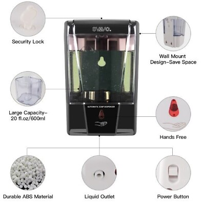 #ad Soap Dispenser Automatic Wall Mount Kitchen Bathroom $32.80