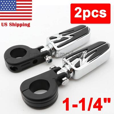 #ad 1 1 4quot; Motorcycle Foot Pegs Mount For Harley Davidson Sportster 883 1200 Softail $61.09