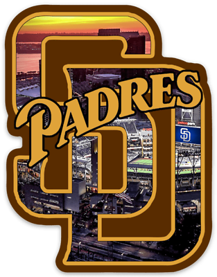 San Diego Padres Logo Type Petco Park Display MLB Baseball Die Cut MAGNET $5.49