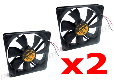 2 PCS PRO GRADE SMALL CAR AMPLIFIER AMP COOLING FAN AUDIO HEAT CONTROL 3 INCHES $14.49