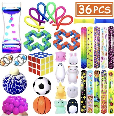 #ad 36 Pack Sensory Fidget Toys Set Stress Relief Anti Anxiety Toys for Kids Adults $13.96