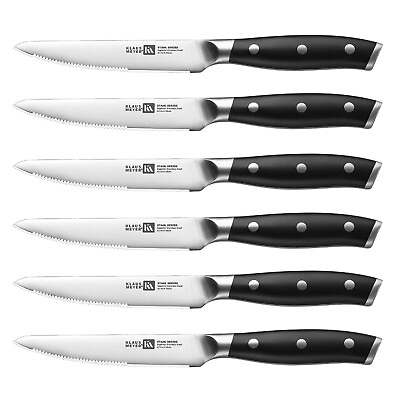 #ad Klaus Meyer Stahl High Carbon Steel 4.5 inch 6 Piece Steak Knife Set $48.98