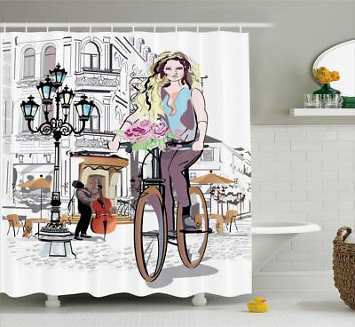 #ad Fashion Shower Curtain Fabric Bathroom Decor Set with Hooks 4 Sizes $51.99